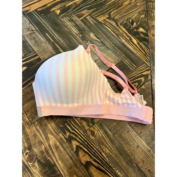 Victoria Secret 36 DDD T Shirt Lightly Lined Wireless Bra Pink Feminine Coquette - Picture 9 of 10